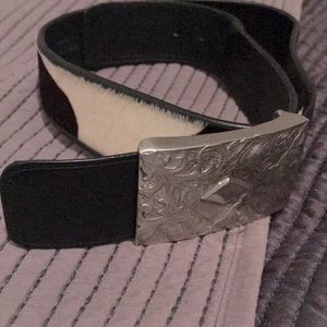 Cow hide leather belt
